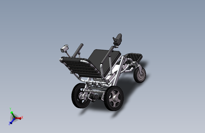 便携式电动折叠轮椅3d图纸