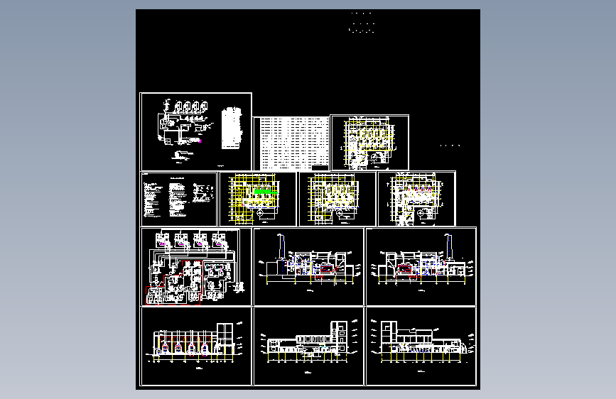工业锅炉房设备安装图纸