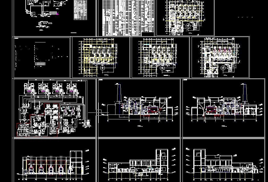 工业锅炉房设备安装图纸