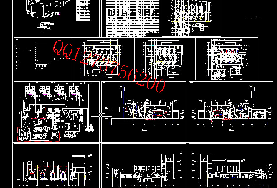 工业锅炉房设备安装图纸