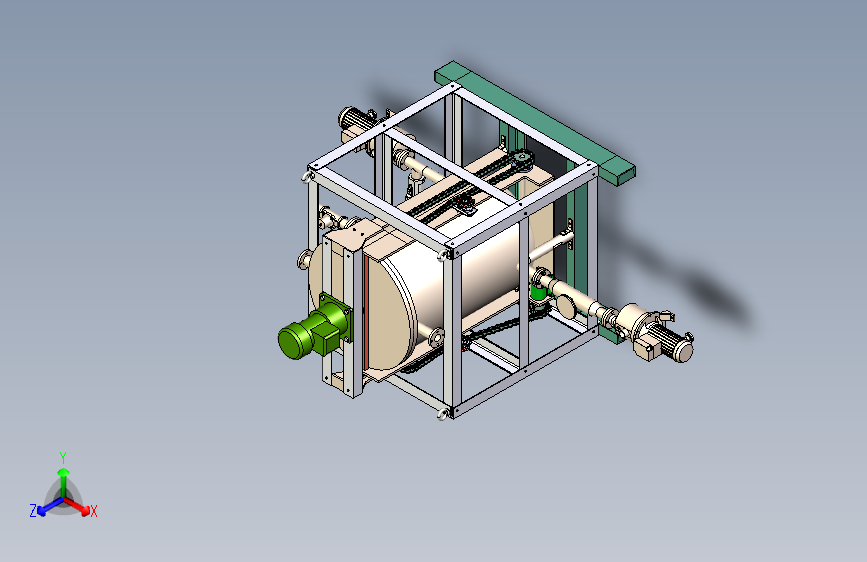 立式搅拌分离器3d图纸 螺旋搅拌离心油雾分离机3d图纸三维模型