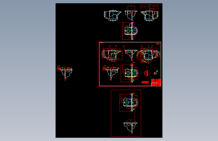 卧式加工中心CAD图纸 CAD图纸机械设计 机床资料图纸1