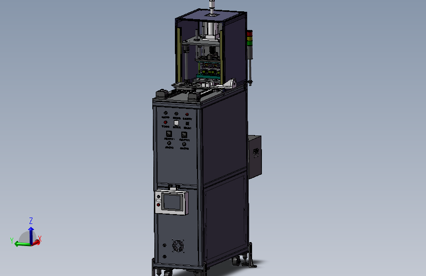 注塑件切浇口3d图纸 注塑件切浇口3d 热熔自动冲切机3d图三维模型