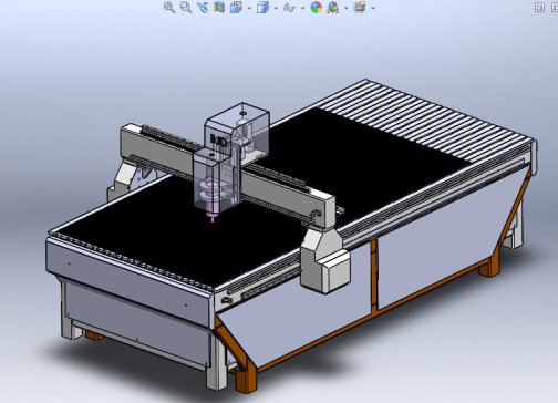 龙门式数控打孔机3D图纸非标自动化设备3D图纸3D模型