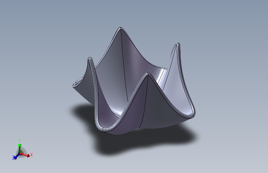 Solidworks手帕造型水果盘