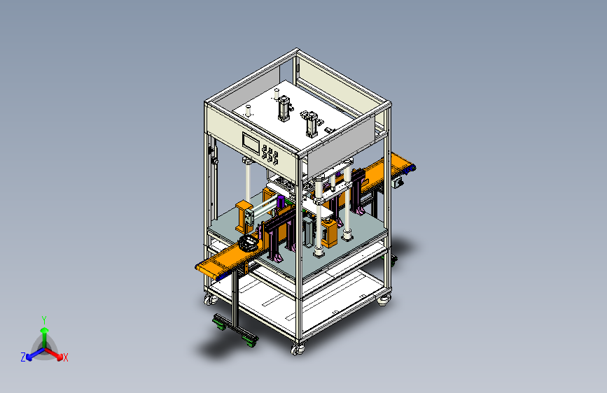 四头超声波焊接机3D图纸 G221 非标自动化机械3D图纸设计