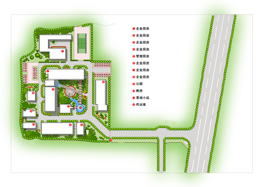 XS093-工业区厂房区规划绿化CAD平面图146套