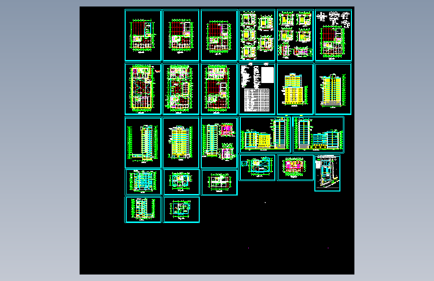 YX-900182  茶楼建筑CAD设计图65套