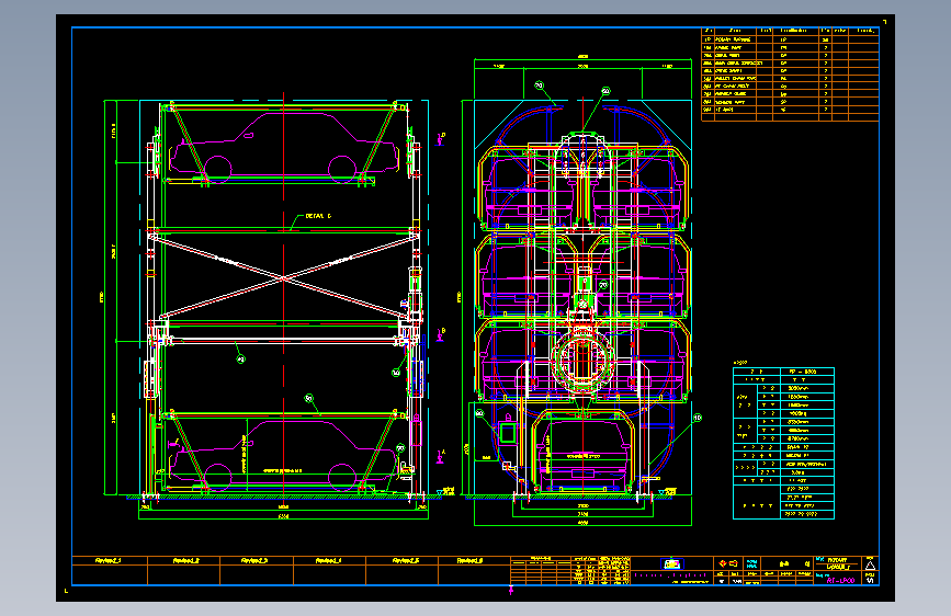 垂直循环立体车库CAD图