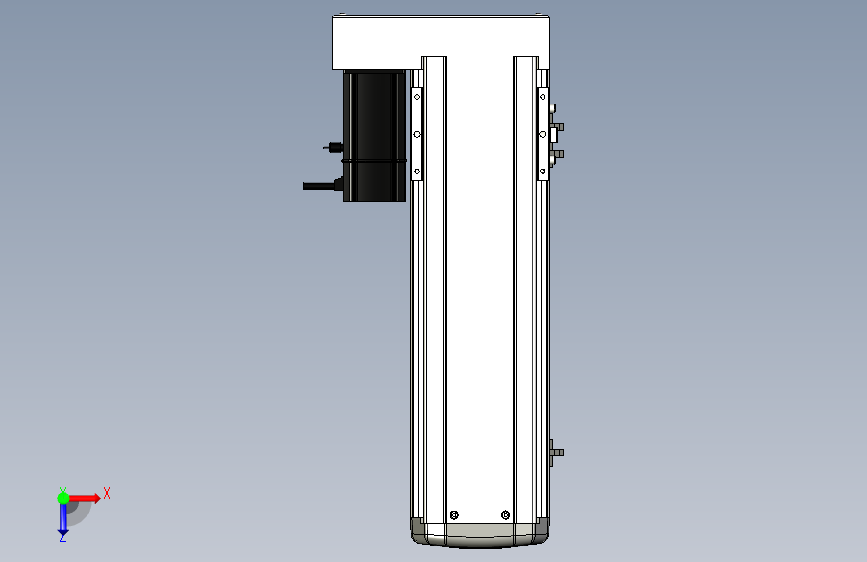 Toyo东佑达直线模组-ETH13-300-BL-200W+煞車 俯视图