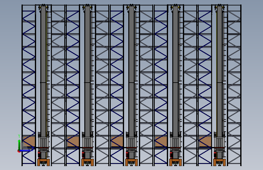 自动化立体仓库方案 3D图
