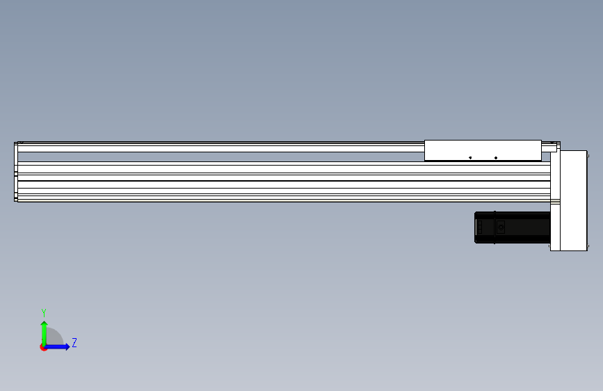 Toyo东佑达直线模组-ETH22-750-BM-400W+煞車 左侧视图