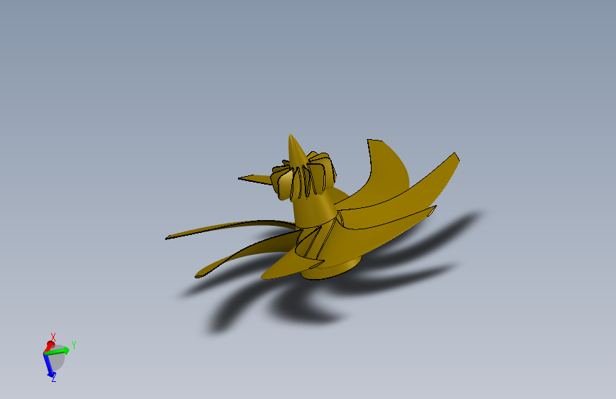 潜艇推进器螺旋桨3D图纸