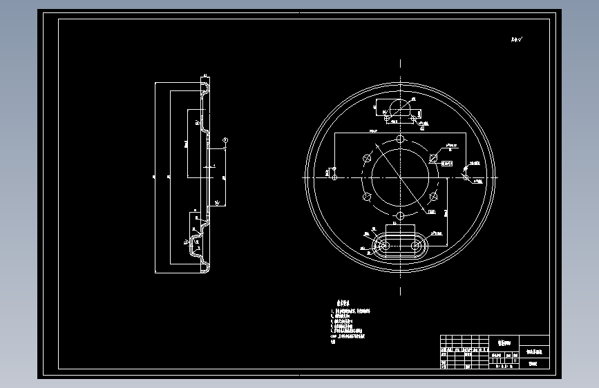 一套完整的汽车鼓式制动器设计（含完整CAD图）