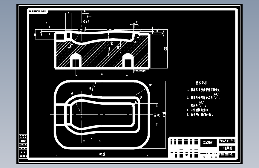 CAD CAM技术在摩托车护片锻模设计中的应用 主视图