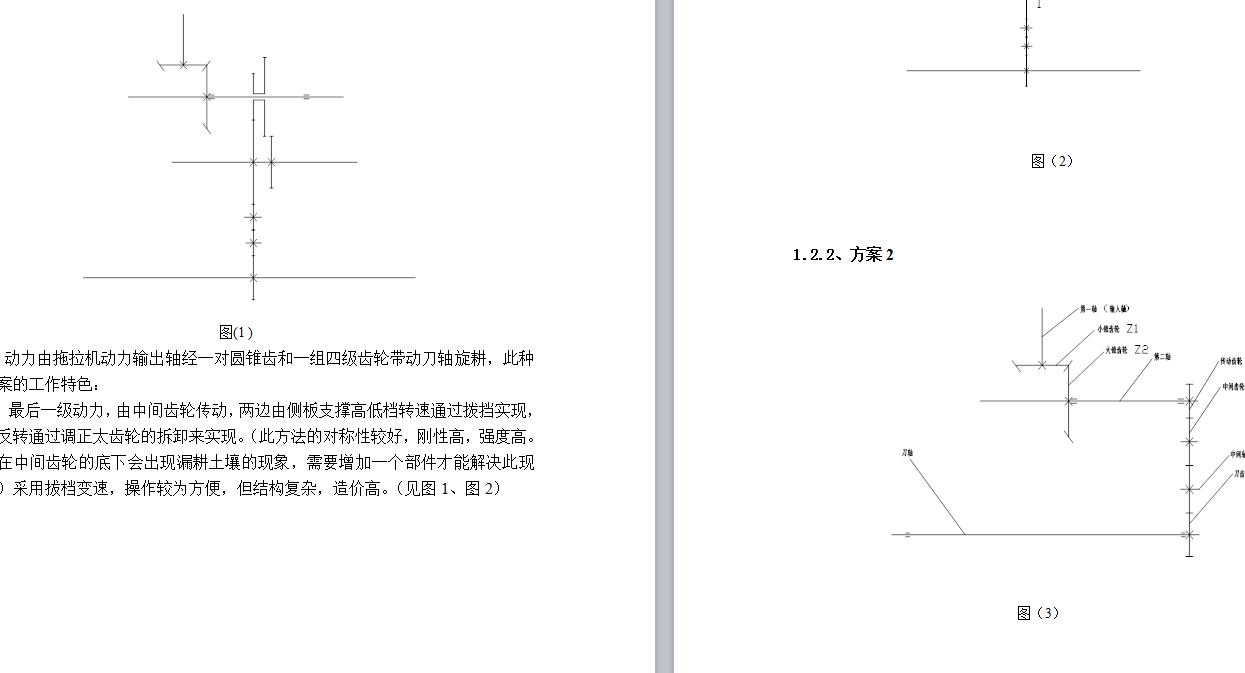 160型旋耕灭茬机总体及侧边传动装置毕业设计