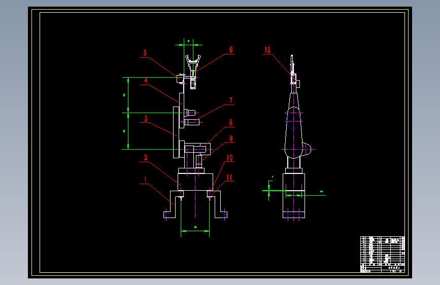 送料机械手（总装图，部装图，5个零件图，设计说明书）