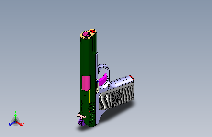 3Dmax Tokarev TT-33手枪结构图