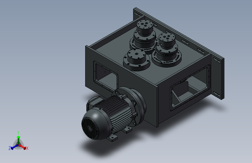 大功率齿轮箱3D图纸 Solidworks设计 附STP