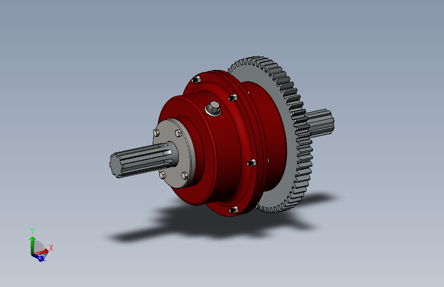 差动齿轮差速器结构3D图纸 Solidworks设计 附平面图