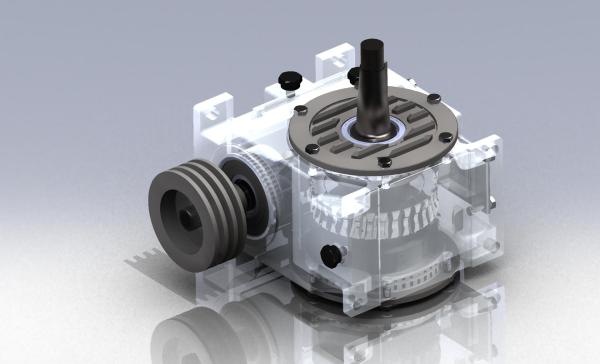 100蜗轮蜗杆减速器3D数模图纸 STP格式