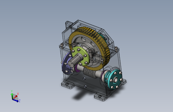 83蜗轮蜗杆齿轮箱3D图纸 Solidworks设计 附STEP
