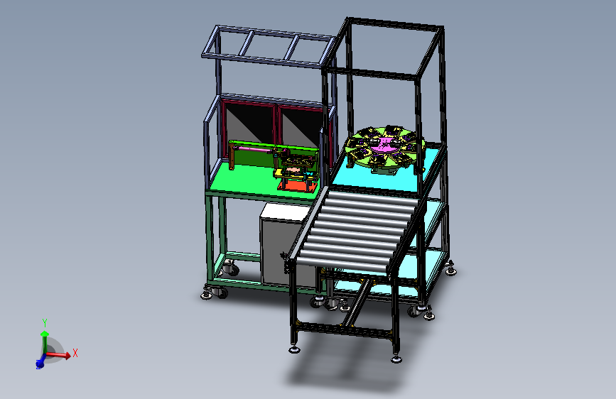 2022 09月 自动化组装线sw18可编辑 Solidworks 2018 模型图纸下载 懒石网