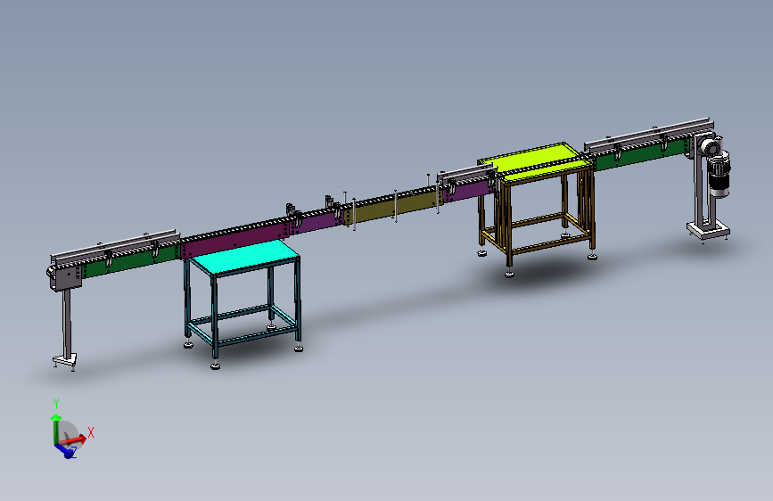 2022 10月 柔性链输送机设备sw18可编辑 Solidworks 2018 模型图纸下载 懒石网