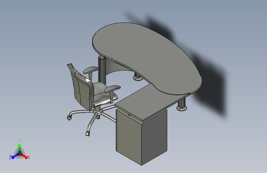 办公桌设计带椅子