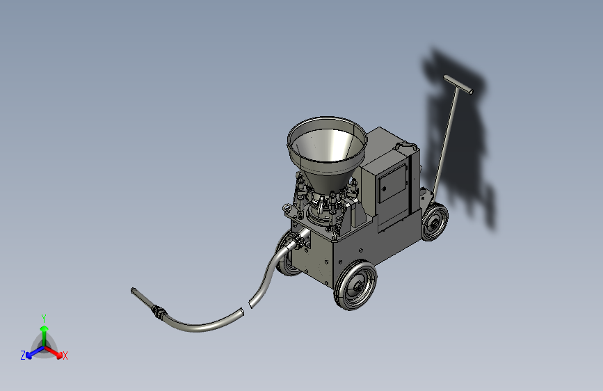耐火水泥泵喷浆机全套生产模型