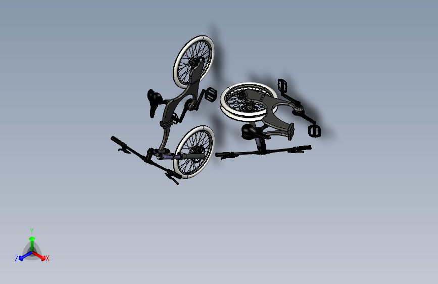 折叠型便携式自行车设计模型