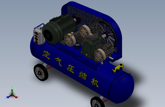 122空气压缩机3D模型(1)