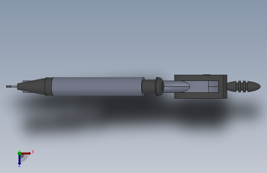 可爱文具圆规solidwork 俯视图
