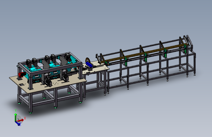 B06-方管棒料进给切割和钻孔攻