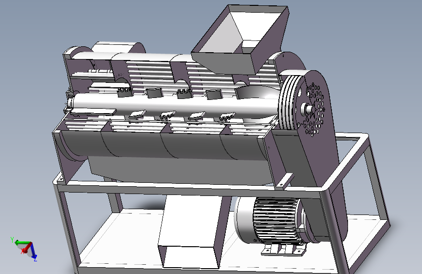 玉米脱粒机设计资料SW+CAD+说明书