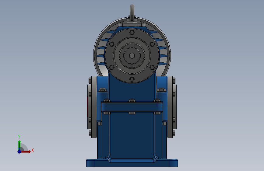 蜗轮蜗杆螺旋齿轮箱三维建模图纸 Inventor2016设计