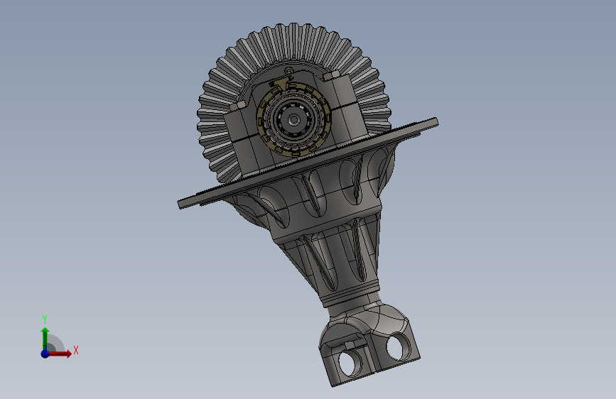 锥齿轮差速器内部结构3D模型图纸 STEP格式