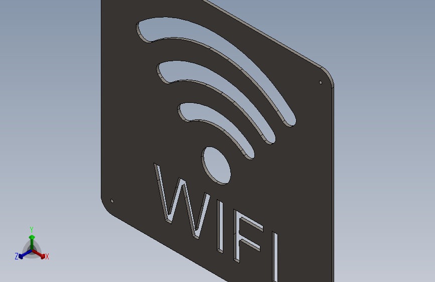 Wifi 标志 10x10 钣金