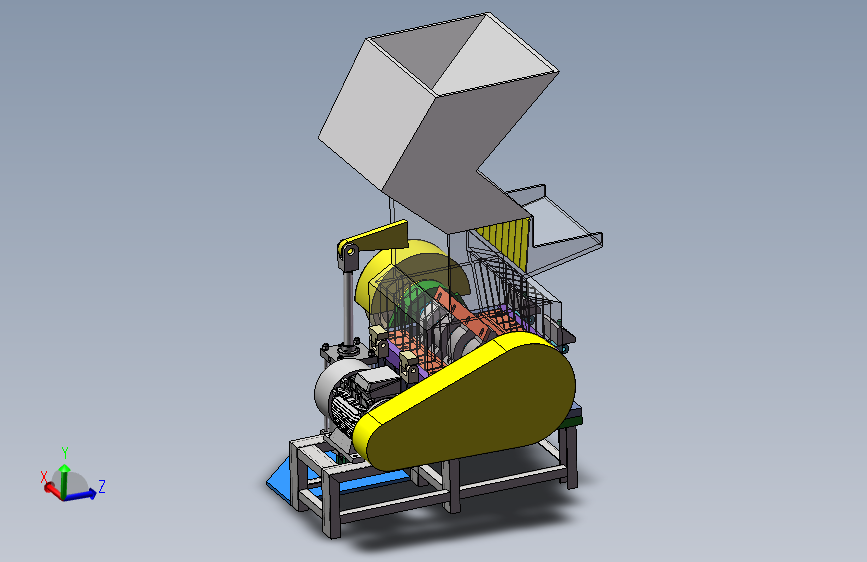 塑料破碎机3d图纸 立式粉碎机3d 机械设备素材 塑料粉碎机3d模型