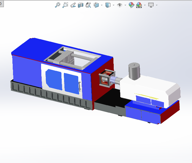 2款注塑机3d图纸 注塑机三维方案图 注塑机取料机械手3d三维模型