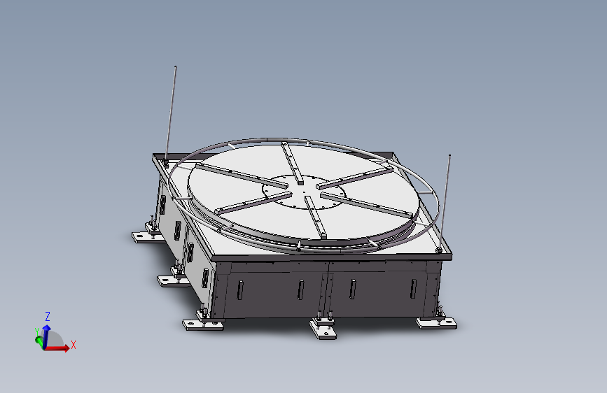 大型回转台3D图纸