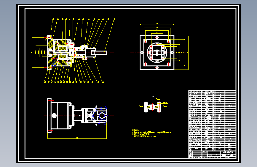 四自由度气动机械手设计CAD图PLC四轴气动上料机械手cad图纸+说明