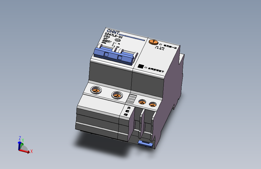 漏电保护断路器3D图纸