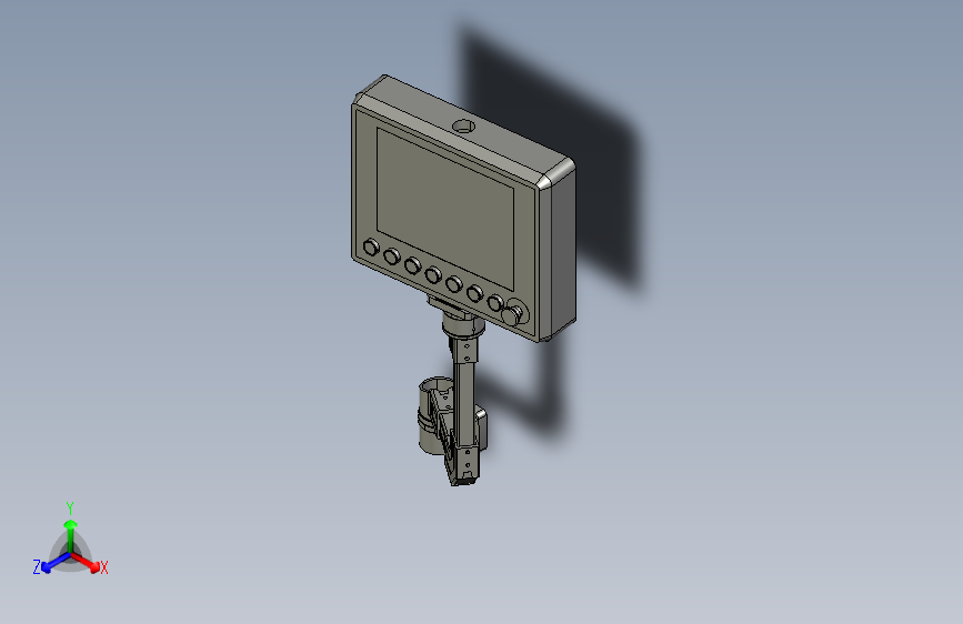 悬臂操作箱3d图纸三维模型