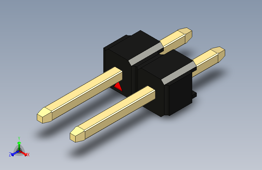 彩色公头100mil(2.54mm)系列-DS1021_black_1x02p_100mil_Type1_rev1.0