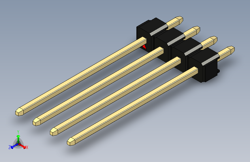 彩色公头100mil(2.54mm)系列-DS1021_black_1x04p_100mil_Type19_rev1.0