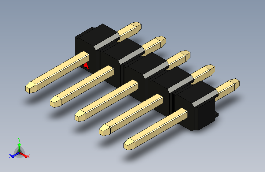 彩色公头100mil（2.54mm）系列-DS1021_black_1x05p_100mil_Type1_rev1.0