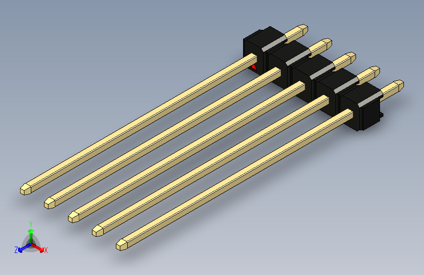 彩色公头100mil（2.54mm）系列-DS1021_black_1x05p_100mil_Type43_rev1.0