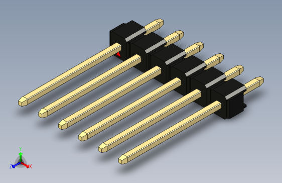 彩色公头100mil（2.54mm）系列-DS1021_black_1x06p_100mil_Type5_rev1.0