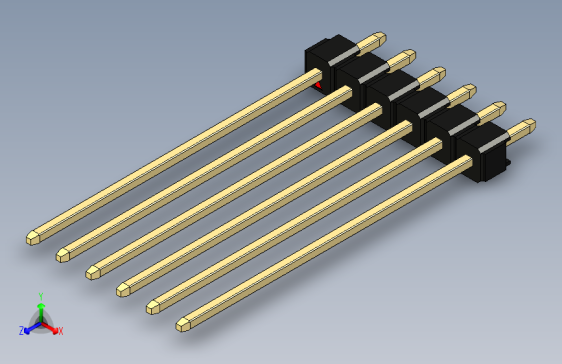 彩色公头100mil（2.54mm）系列-DS1021_black_1x06p_100mil_Type43_rev1.0